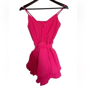 SHEIN Pink Wrap Dress